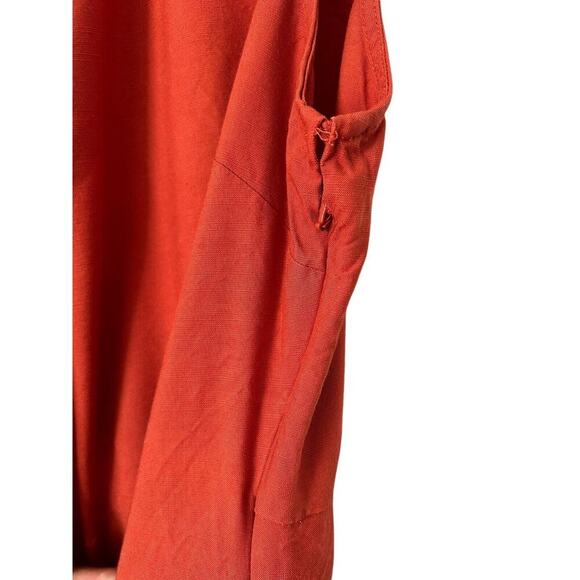 Ann Taylor Dress Womens Size 10 Cranberry Sleeveless Faux Wrap Casual Midi - Picture 4 of 14